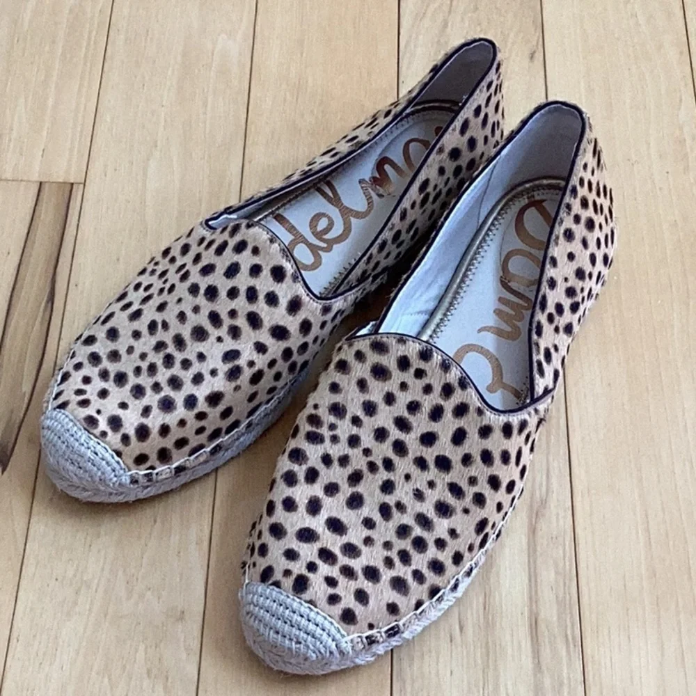 Sam Edelman Kesia animal print espadrille flats Women’s size 11.